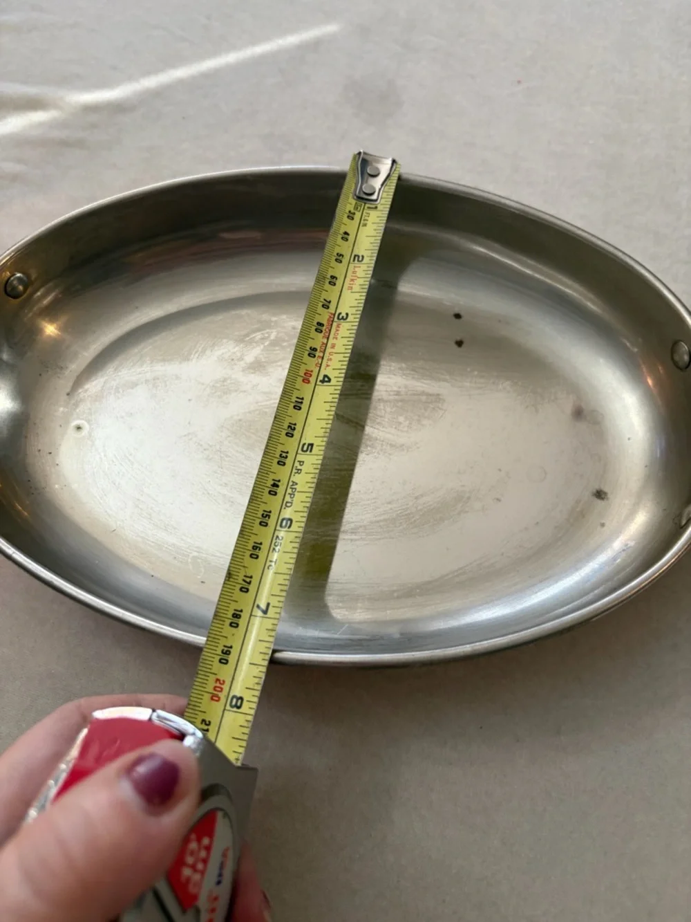 Copper Stainless Serving Dish - Copper and Silver Finish